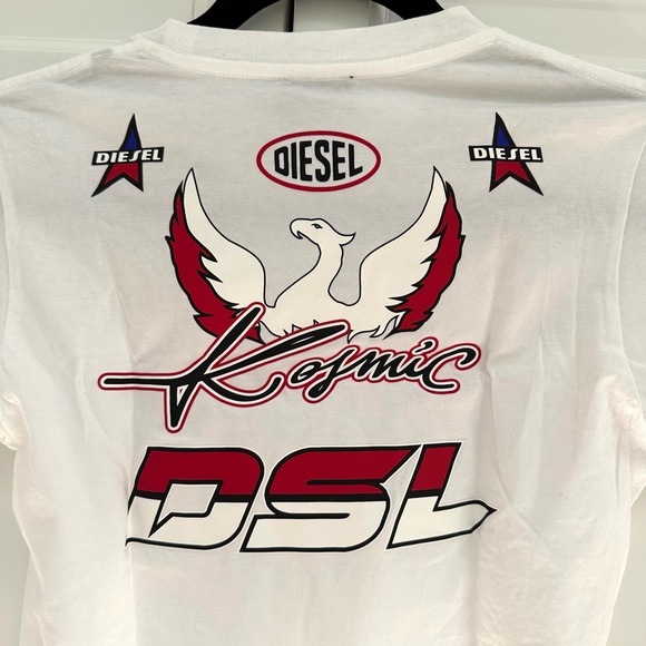 Diesel Cropped Tee with Graphics - Picture 10 of 13